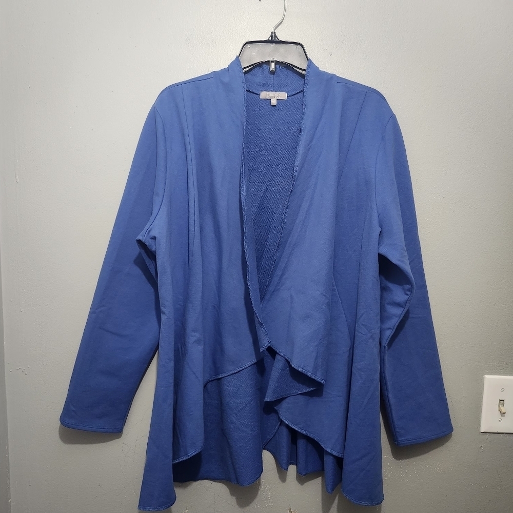 Habitat Women's Blue Open Front Cardigan Size XL